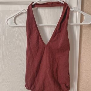 Halter V-neck Bodysuit